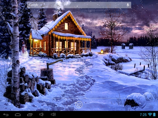 Скриншот экрана Winter holiday на телефоне и планшете.