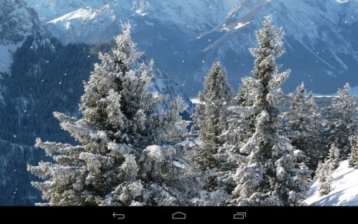 Скриншот экрана Winter mountains на телефоне и планшете.