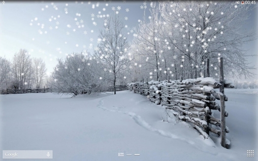 Скриншот экрана Winter snow на телефоне и планшете.