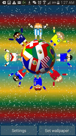 Скриншот экрана World soccer robots на телефоне и планшете.