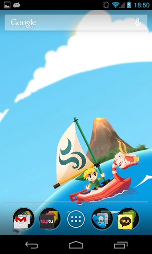 Скриншот экрана Zelda: Wind waker на телефоне и планшете.