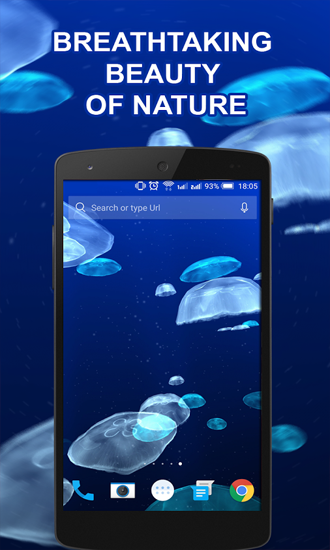Скачать Jellyfishes - бесплатные живые обои для Андроида на рабочий стол.
