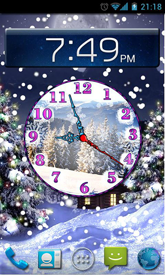 Winter snow clock