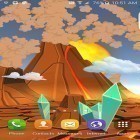 Кроме живых обоев на Андроид Digital clock, скачайте бесплатный apk заставки Cartoon volcano 3D.