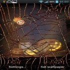 Кроме живых обоев на Андроид Glitter by My Live Wallpaper, скачайте бесплатный apk заставки Halloween: Spider.