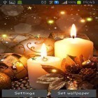 Кроме живых обоев на Андроид Clock: real time, скачайте бесплатный apk заставки New Year candles.