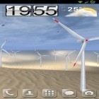 Кроме живых обоев на Андроид Airy light, скачайте бесплатный apk заставки Wind turbines 3D.